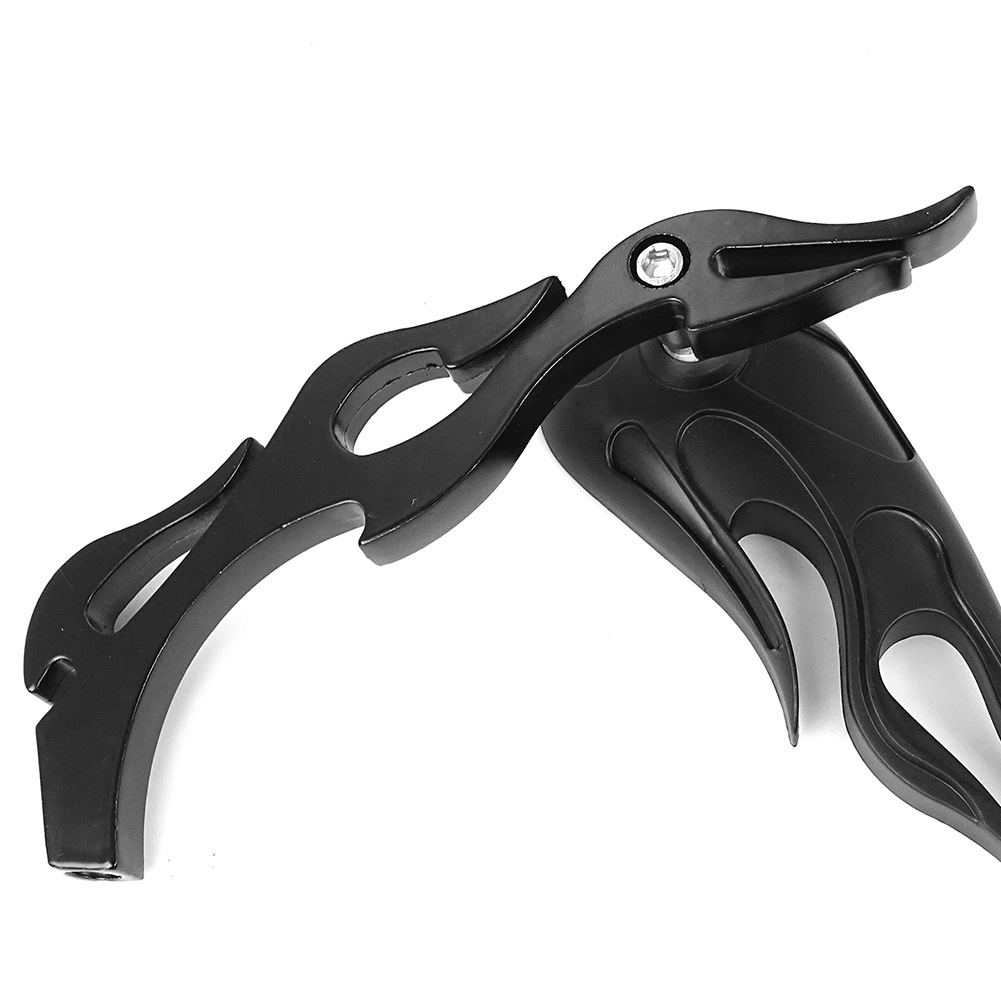 Universal model suitable for Harley Davidson Prince motorcycles, electric vehicle modified personalized flame retro rearview mirror