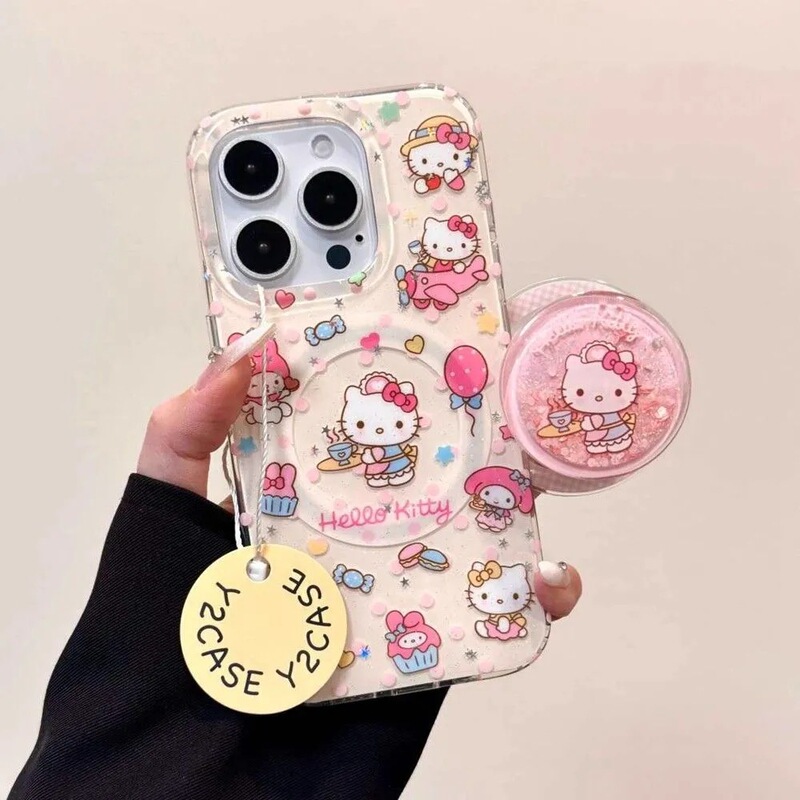 Flowers Suitable for Apple 16Promax Mobile Phone Case 15Plus Magnetic Suction 14 Bracket 13Pro Double Layer 16E All-Inclusive 17