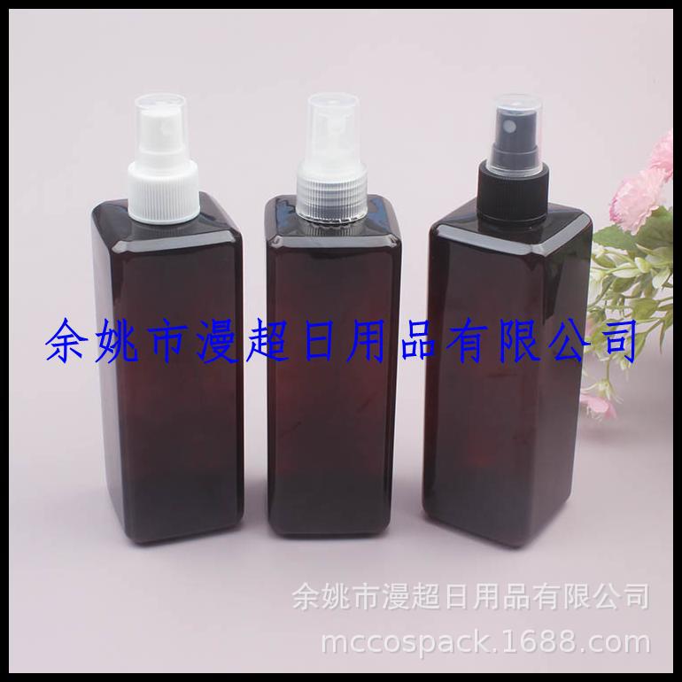 茶色方形喷雾瓶300ml香水瓶美妆小喷壶300ML浇花瓶化妆水小喷壶