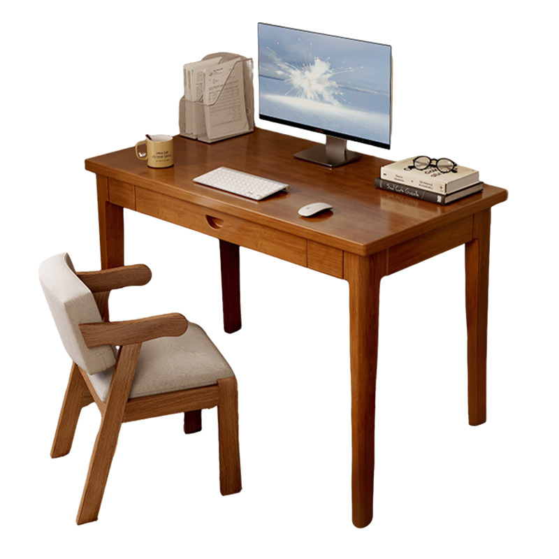 Escritorio estrecho de madera maciza, escritorio para computadora de escritorio para el hogar, escritorio simple, dormitorio de apartamento pequeño, escritorio, mesa larga
