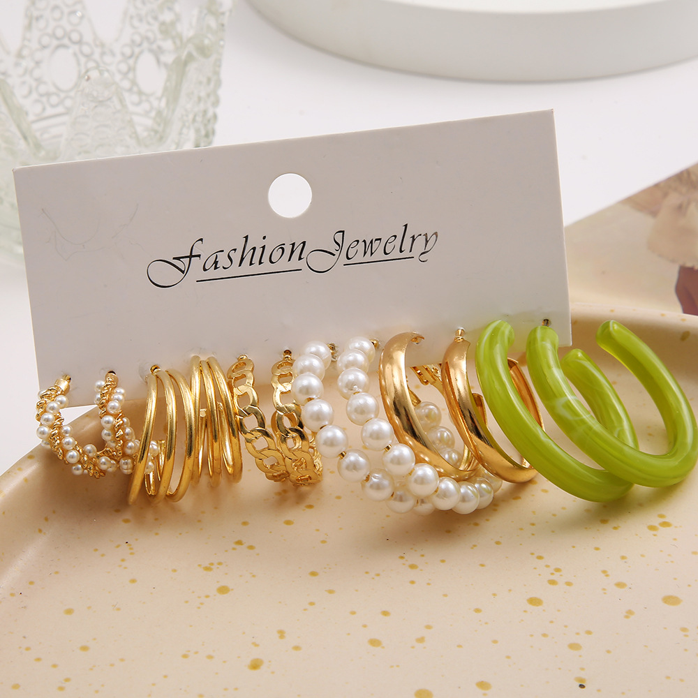 Daily, Shopping Occasion 1 Set Elegant Lady Geometric Plating Alloy Earrings