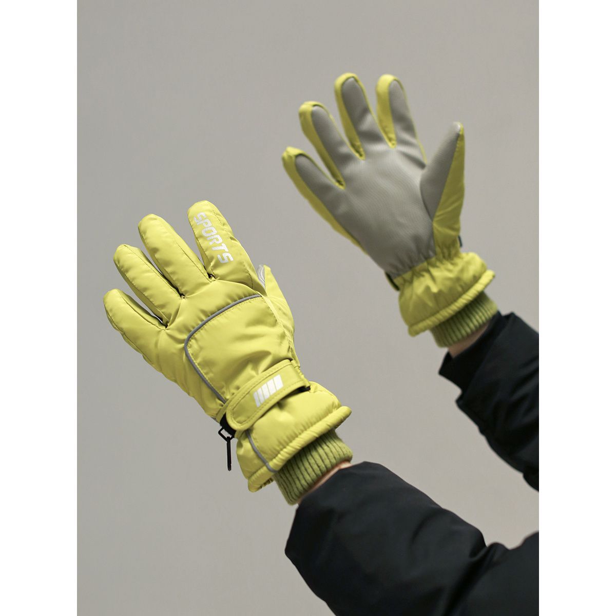 Vastag, meleg síkesztyű nőknek téli kerékpározáshoz, bársonyból készült, szélálló, hidegálló, vízálló, csúszásgátló és kopásálló anyaggal._voghion.com