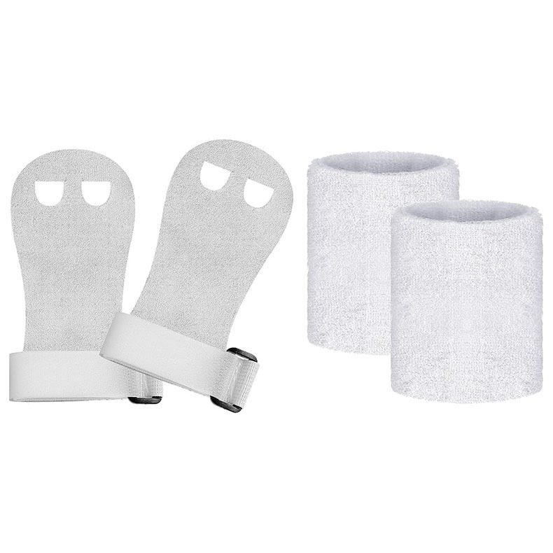 손목 밴드가 달린 흰색 스트랩