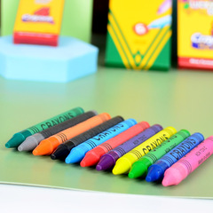Wholesale Oil Pastels Children's Safe Non-toxic Kindergarten Scribble Colorful Stick 12 Colors 24 Colors Wax Crayon Set 
