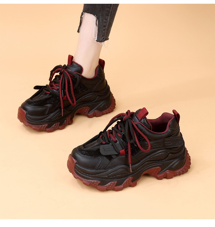 검붉은색 기모 안감