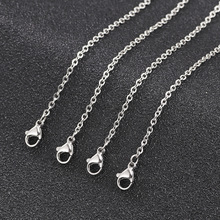 简约扁平十字链女颈链不锈钢马鞭链o字链条diy项链短款细钛钢链子