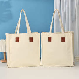 现货帆布袋手提袋定制大容量帆布托特包定做休闲百搭学生单肩包