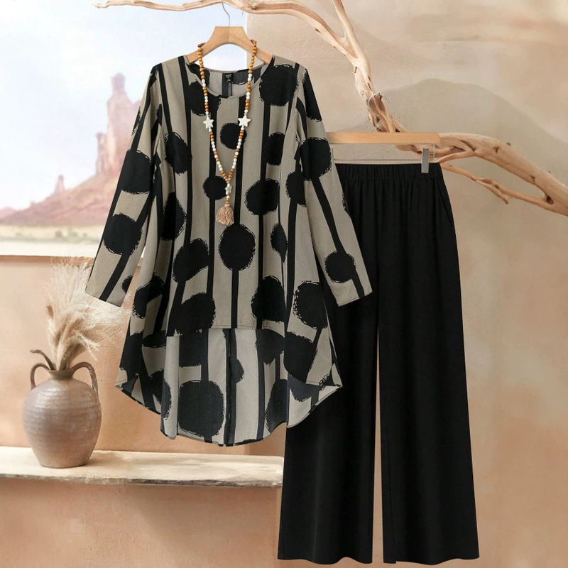 (in Stock) Cross-Border Foreign Trade Plus-Size Clothing, Suitable for Amazon and Aliexpress, Loose-Fitting Women's Casual Set