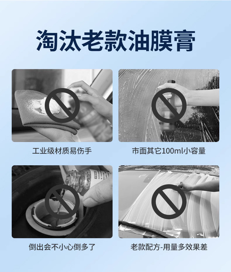 Oil Film Remover Car Windshield Anti-Flower Long-Lasting Car Window Removal Oil Film Rearview Mirror Wholesale