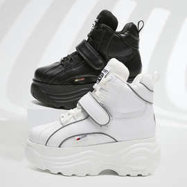 内增高运动鞋女秋冬新款休闲鞋高帮厚底老爹鞋女ins潮外贸鞋子
