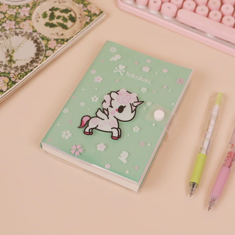 Qingyifang Tokidoki pink series EVA snap rubber sleeve 36K cartoon thickened notebook notepad