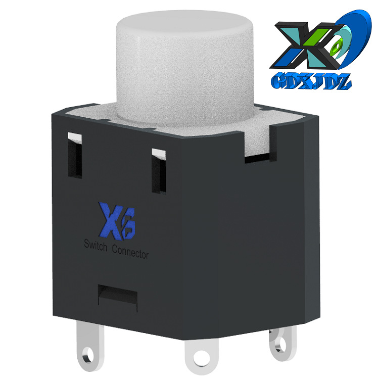 大电流带灯自锁开关三脚 按压带灯按键开关 大电流带灯按钮开关