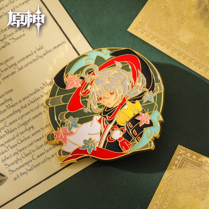 特別クリアランスクロスボーダーメタル原神ブローチアニメーション周辺二次元漫画かわいいバッジアクセサリーピン|undefined