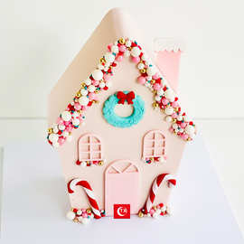 圣诞节房子形状奶油蛋糕模型 姜饼小屋模具新手入门烘焙工具包
