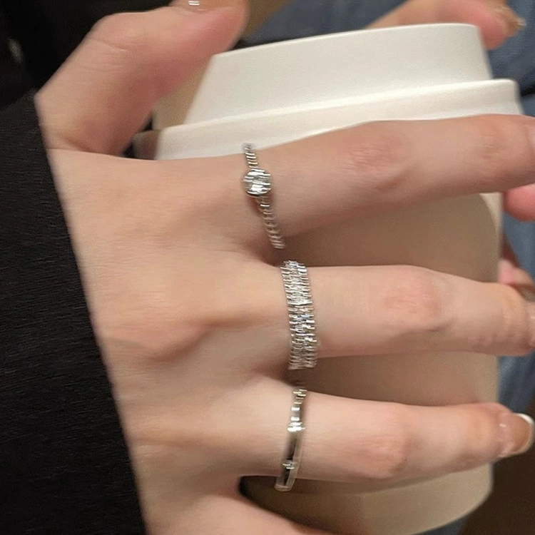 Adjustable universal ring, light-luxury style, high-quality alloy, simple elegant for index finger