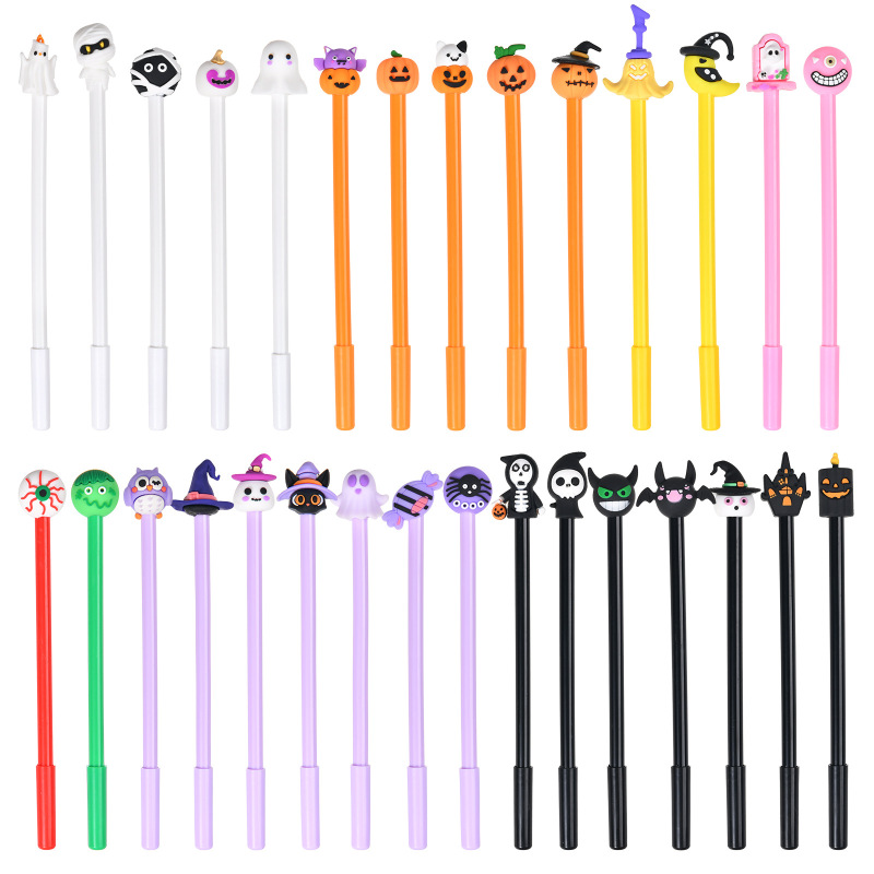 漫画ゲルペンハロウィンハロウィンギフト学生賞品筆記具水性ペンかわいい形状署名ペン|undefined