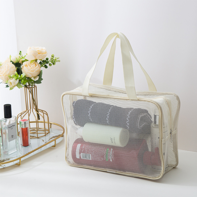 洗漱包網眼女洗浴包大容量網格洗澡袋男便攜洗刷包運動健身收納包