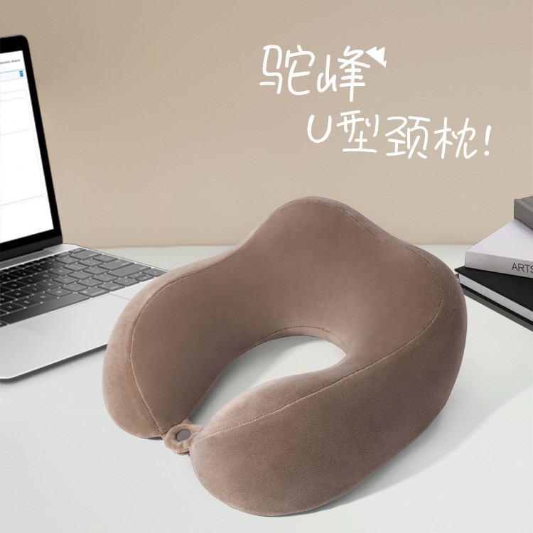 Verano helado sensación fría protección de cuello almohada en forma de U portátil almacenable memoria almohada de cuello de algodón almohada de avión almohada al por mayor existencias