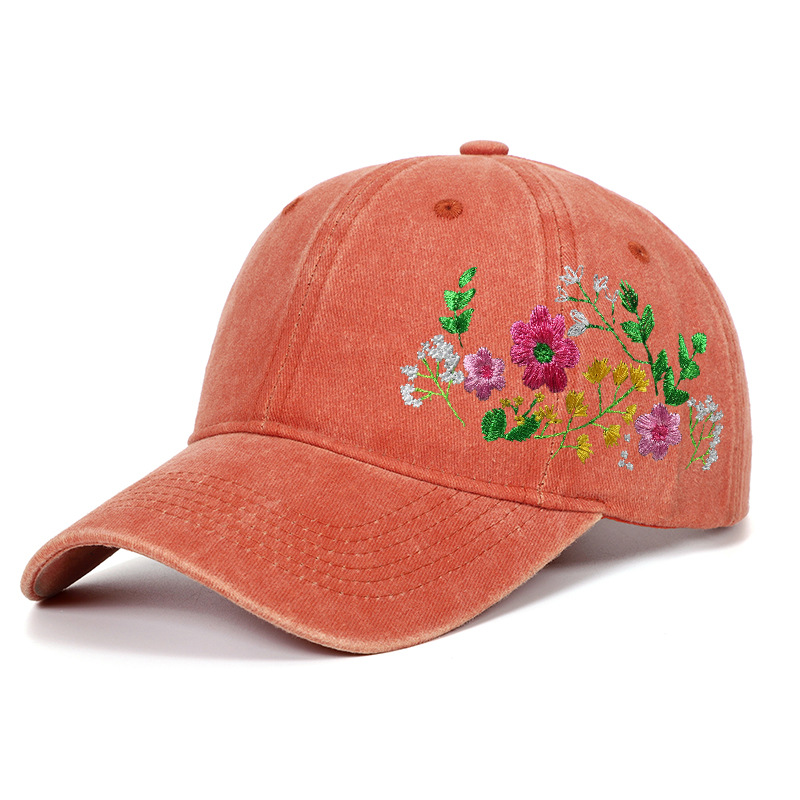 Sombreros de mujer bordado diy hacer bordado creativo casual blando sombrero de boca de pato sombrero protector al aire libre sombrero de sombrero