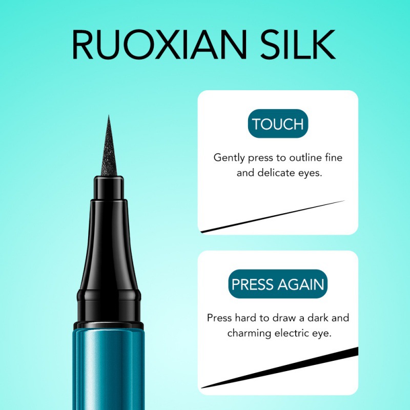 Maquillaje transfronterizo para Shedoes, secado rápido, impermeable y resistente al sudor, no se desvanece, no se pierde el maquillaje, delineador de ojos negro fresco. image 3