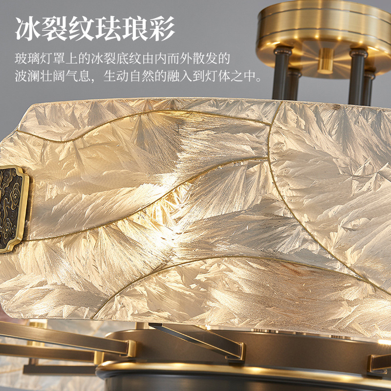 珐琅彩新中式吊灯全铜客厅灯餐厅卧室大气中国风高端别墅中山灯具|undefined