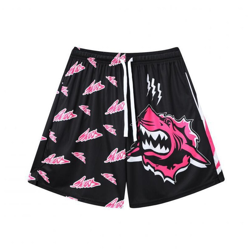 Trendy Printed Breathable Quick-Dry Basketball Shorts American Style Loose Thin Shark Digital Print Shorts for Men and Women Trendy Printed Breathable Quick-Dry Basketball Shorts American Style Loose Thin Shark Digital Print Shorts for Men and Women