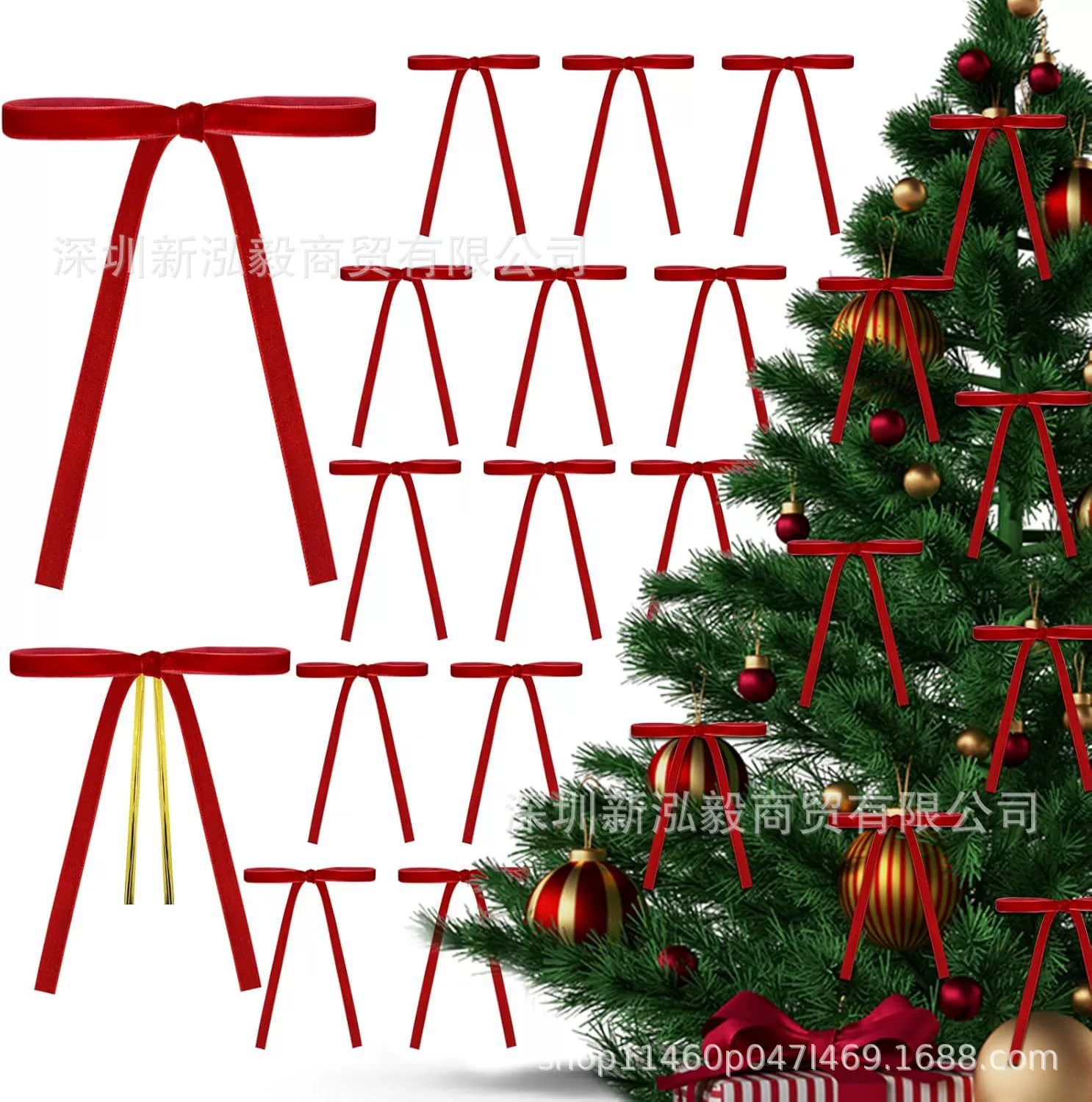 Бархатная лента Рождественский венок бант подарочный бант Рождественский домашний декор Свадебный открытый интерьер