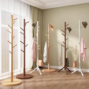 Solid Wood Coat Rack Floor Bedroom Living Room Dormitory Home Office Vertical Simple Hanging Clothes Pole Bag Pay Constant