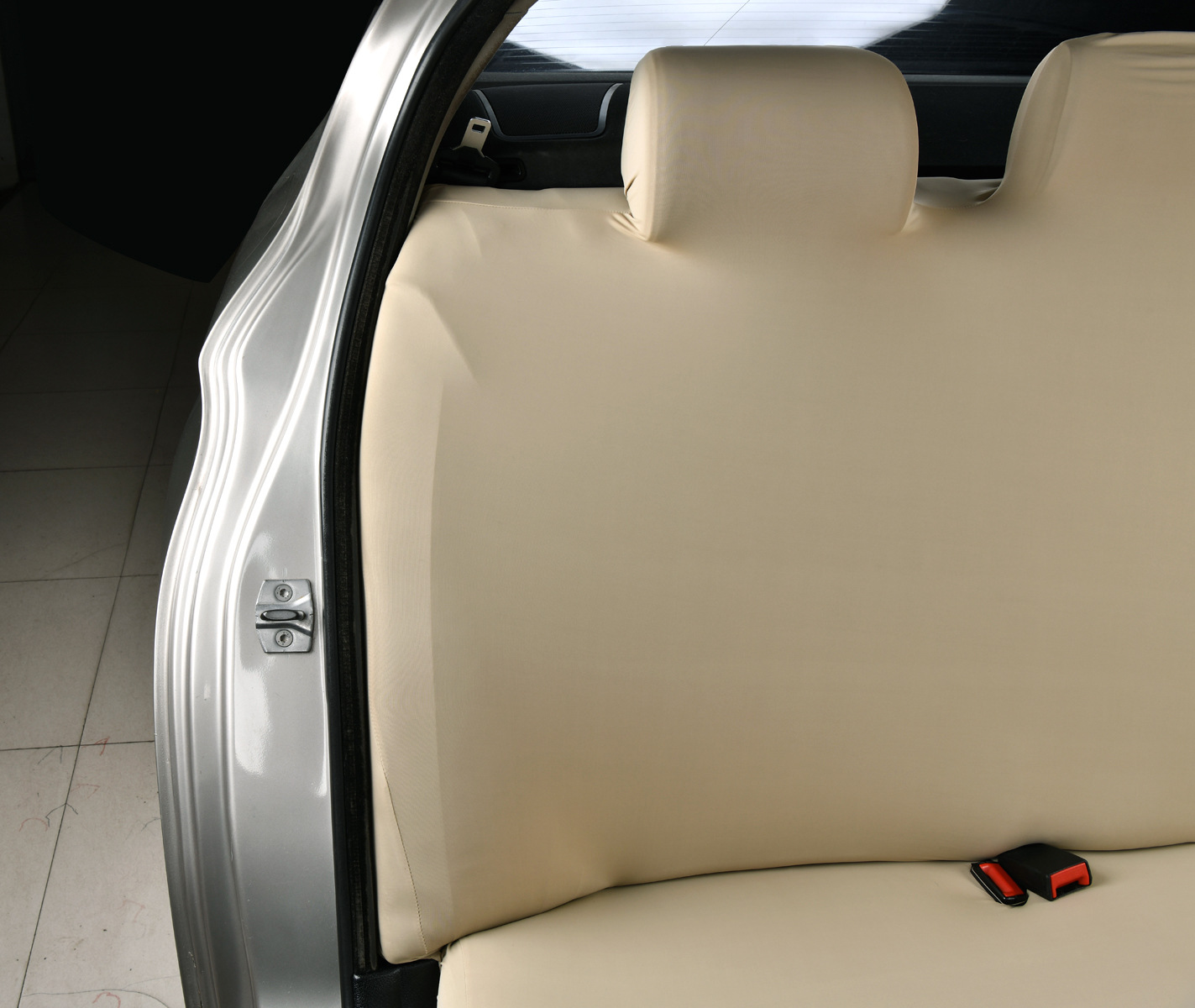 Elastic car cooling rear seat cushion cover, ice silk backrest seat cushion integrated seat protector, universal fit