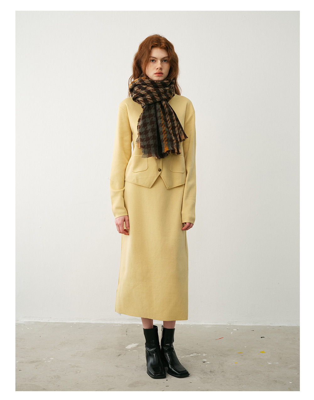 Sciarpa a quadri donna invernale grande scialle morbido cashmere_voghion.com