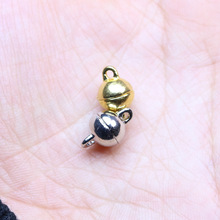 DIY饰品锌合金配件 8mm圆球形磁铁扣 情侣手链发圈吸铁石现货批发