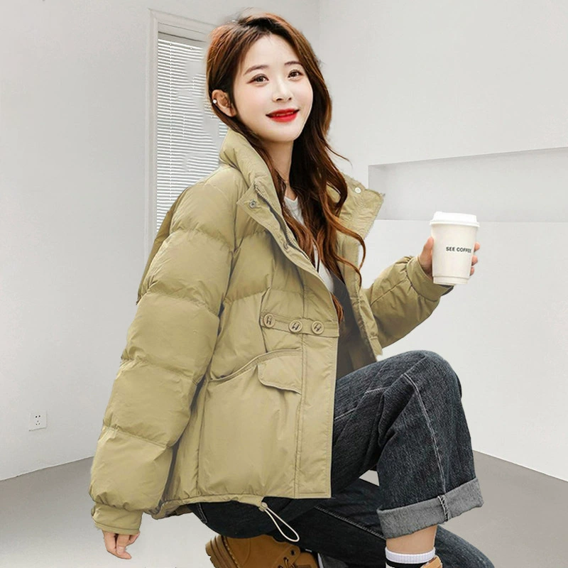 Пуховик зимний женский элитный новый теплый утиный пух популярная в этом году куртка маленькая плоское озеро оптом