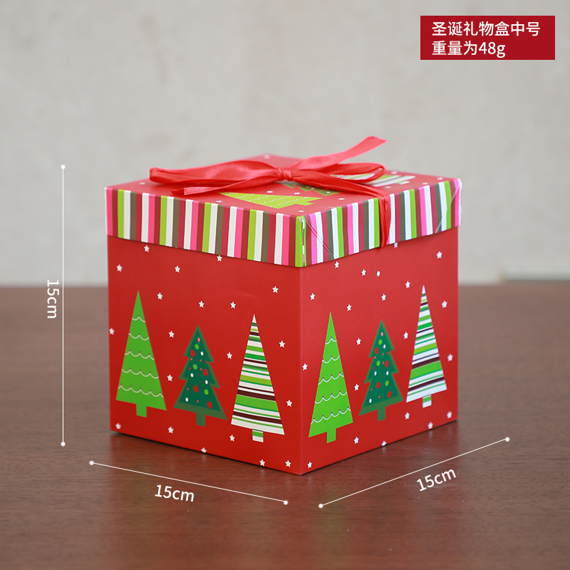 Navidad regalo embalaje caja de regalo decoración escena diseño suministros Nochebuena caja de dulces niños adultos