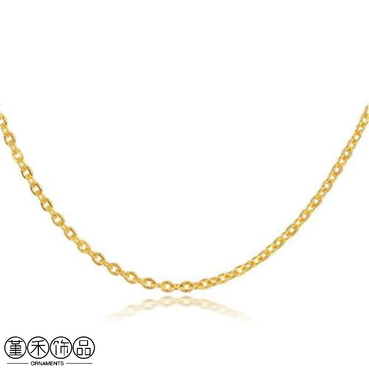 18K Gold-Plated Necklace Color-Preserving O-Chain Jewelry Accessory Collarbone Chain Sweater Chain Factory Cross-Border Wholesale Rose Gold