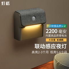 越境連携充電式磁気寝室ベッドサイドナイトライト、アマゾン人気商品、廊下階段通路センサー付きスマートライト