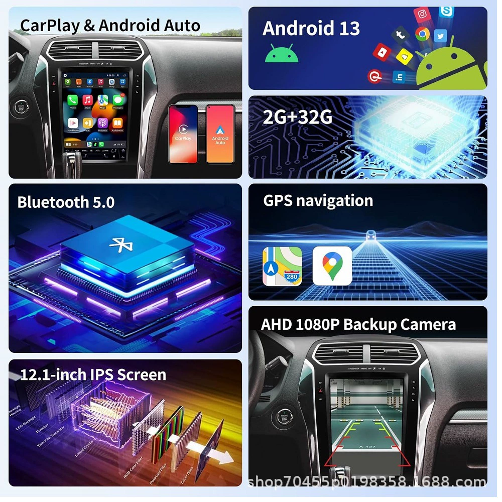 Suitable for Ford Explorer Explorer Navigator HD Android car-mounted all-in-one display