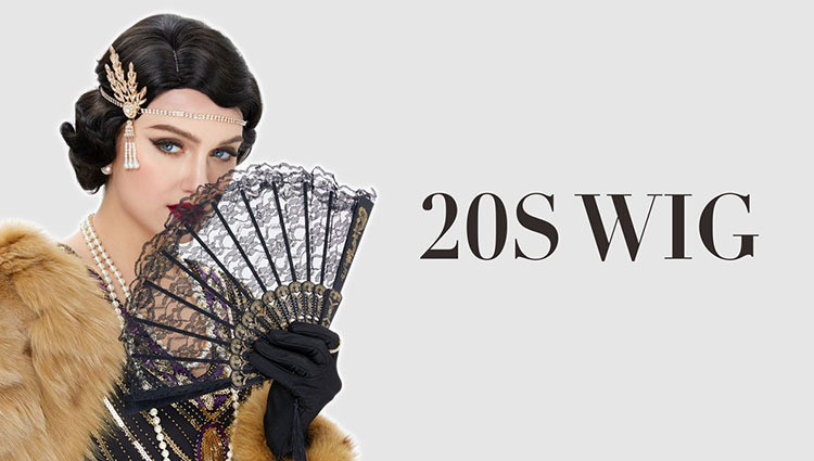 Synthetische Perücke Golden Ripple Simulation Bühne Party Perücke_voghion.com