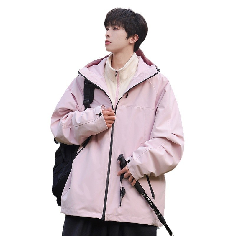 Chaqueta de montaña con chaqueta encapuchada masculina y femenina marca de primavera y otoño al aire libre de montaña casual 3 - en - 1 impermeable a prueba de viento