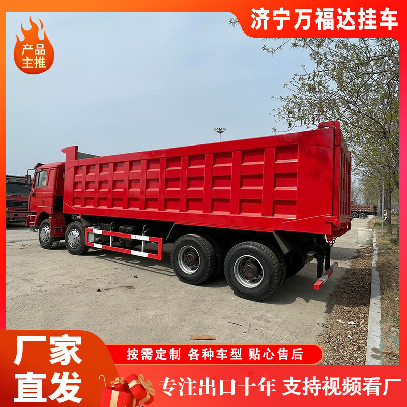 Manufacturer Exports Howo Eight-Wheel Dump Truck, Mining Double-Bridge Engineering Truck, 371 Horsepower Dock Transport Truck