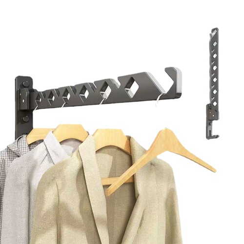 Bathroom Wall-Mounted Clothes Rack without Drilling, Suitable for Bedrooms, Bathrooms, Balconies, and Staircases for Drying Clothes, Indoor Invisible Clothes Hanger