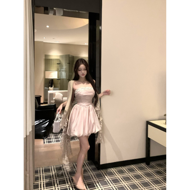 Real Shot Real Price New Chinese Style Tube Top Sweater Shawl Suit Shawl Dress