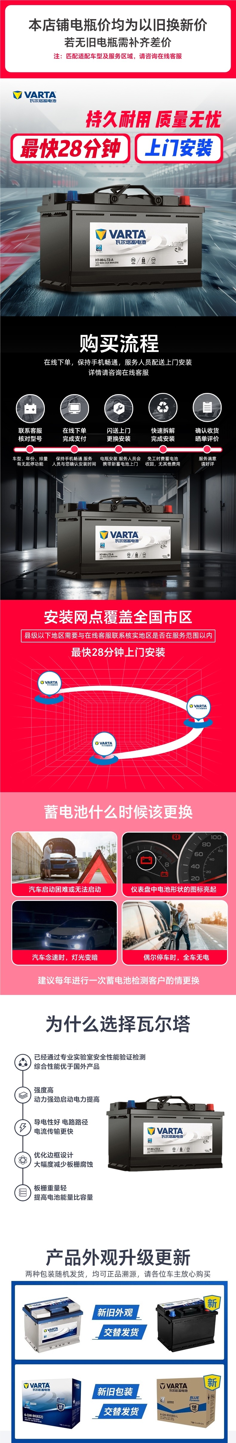 Valta Car Battery Agm80 Start-Stop Battery Bmw Benz Volvo Audi Special Efficient Start