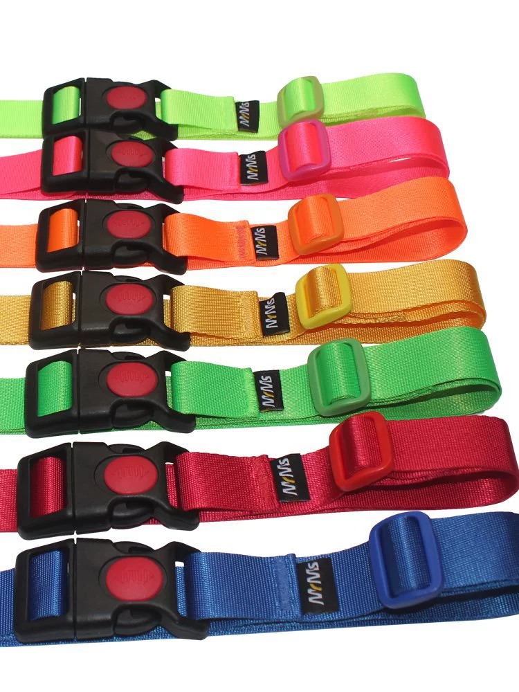 Adjustable swimming belt with clips, rope, and multiple color options for safety and training