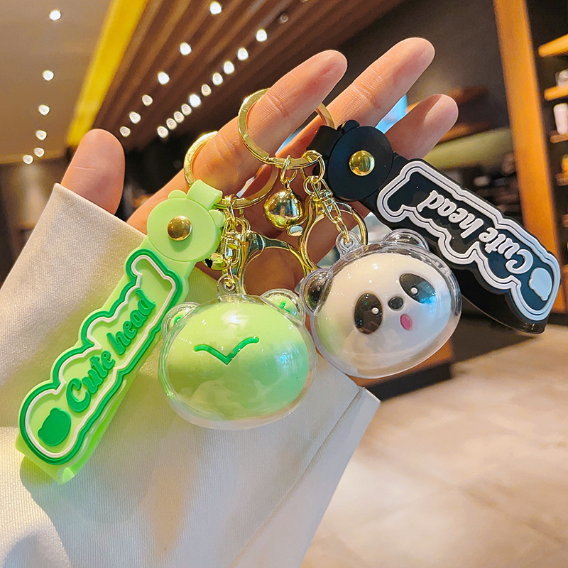 Cute Bear Panda Frog Pvc Arylic Unisex Keychain display picture 4