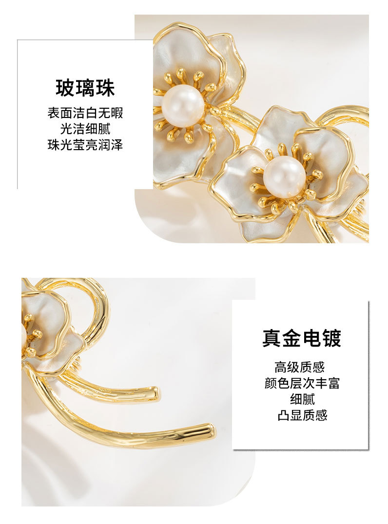 现货复古高级感花朵胸针女电镀真金环保高档别针新款轻