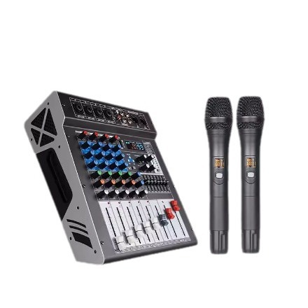 파워 앰프 마이크 올인원 엔터테인먼트 노래방 99 종류의 디지털 잔향이있는 전문 내장 마이크 믹서