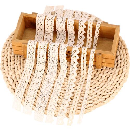 Lace with cotton thread lace edge trim fabric craft clothing fabric strip material decoration handmade DIY lace strip