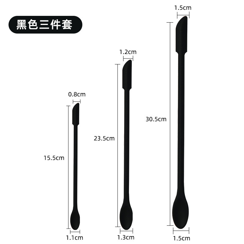 爆款食品级硅胶迷你硅胶刮刀果酱刮勺粉底液化妆品瓶刮刀三件套装|undefined