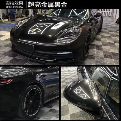 Auto Color Change Film | Car Color Changing Film Pet Liquid - pet-super-bright-metallic-black-152m-17m