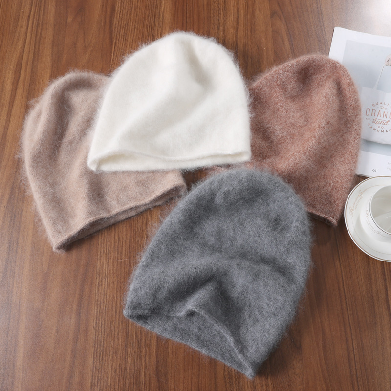Manufacturer Wholesale Skin-Friendly 100% Wool Brushed Warm Knitted Thickened Cashmere Knit Hat in Large Stock Manufacturer Wholesale Skin-Friendly 100% Wool Brushed Warm Knitted Thickened Cashmere Knit Hat in Large Stock